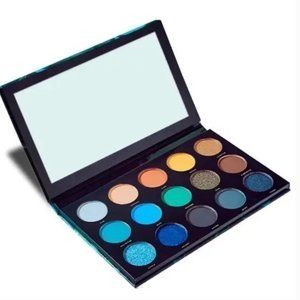 🌸 NIB & Unused HipDot Cenote Pressed Eyeshadow Palette Blue & Terracotta Colors